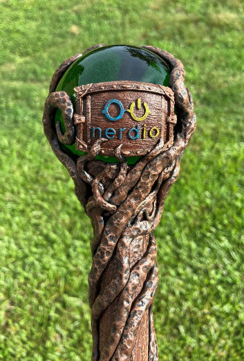 Custom Logo Crystal Wizard Magic Spiraled Staff