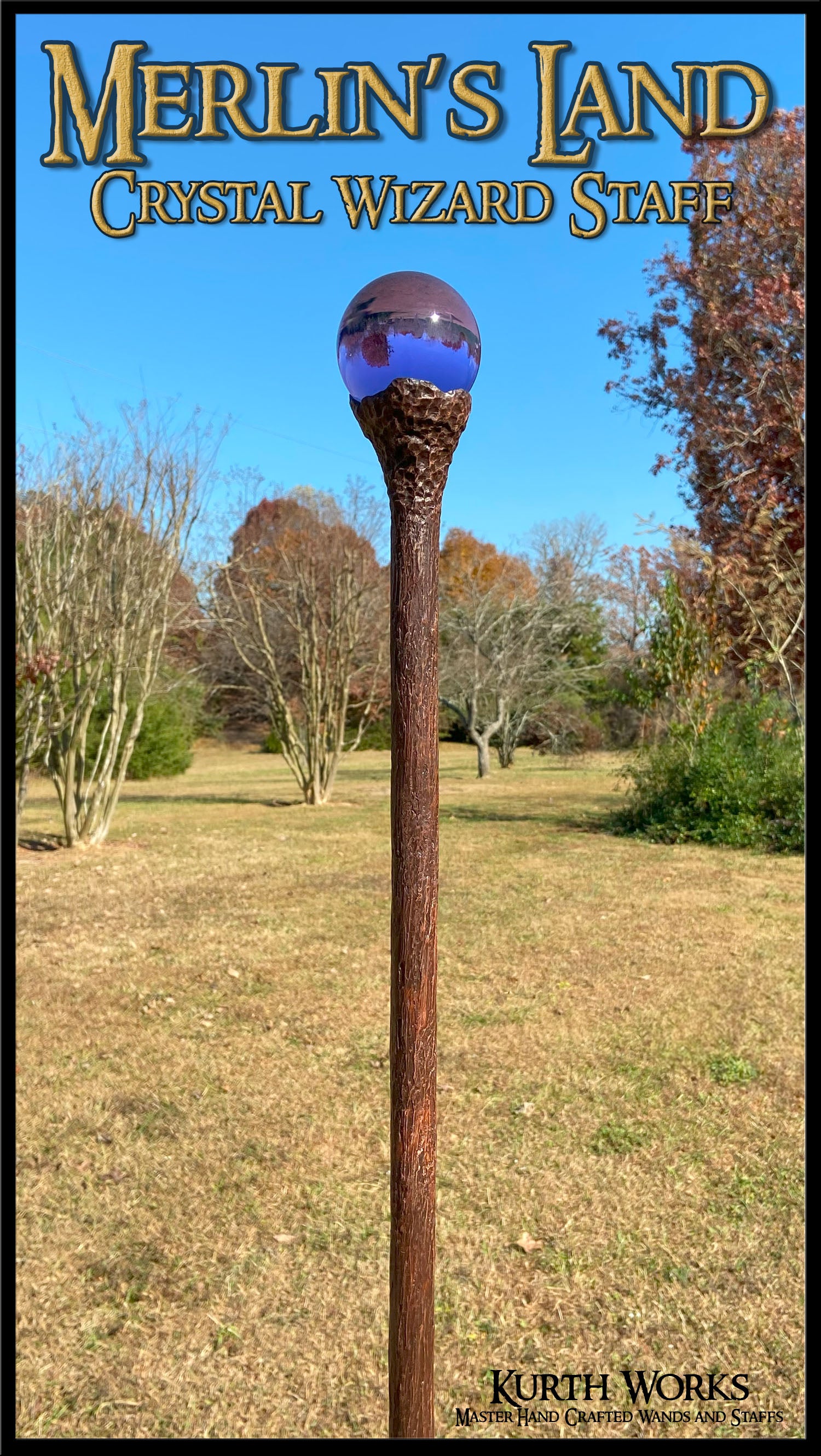 Wizard Magic Crystal 1. Merlin's Land Crystal Wizard Magic Staff 5 | Kurth Works