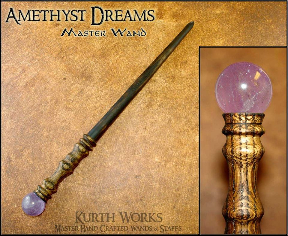 Amethyst Dreams Wizard Crystal Magic Wand