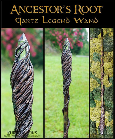 Ancetor's Root Crystal Wizard Magic Wand 2