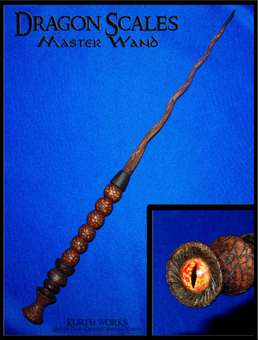 Dragon Scales Spiraled Magic Wand