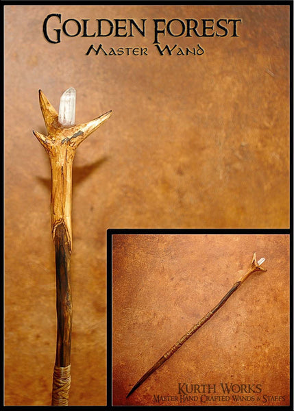 Golden Forest Crystal Wizard Magic Wand 6