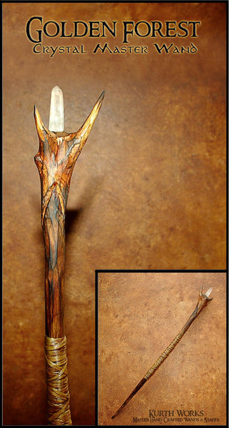 Golden Forest Crystal Wizard Magic Wand 8