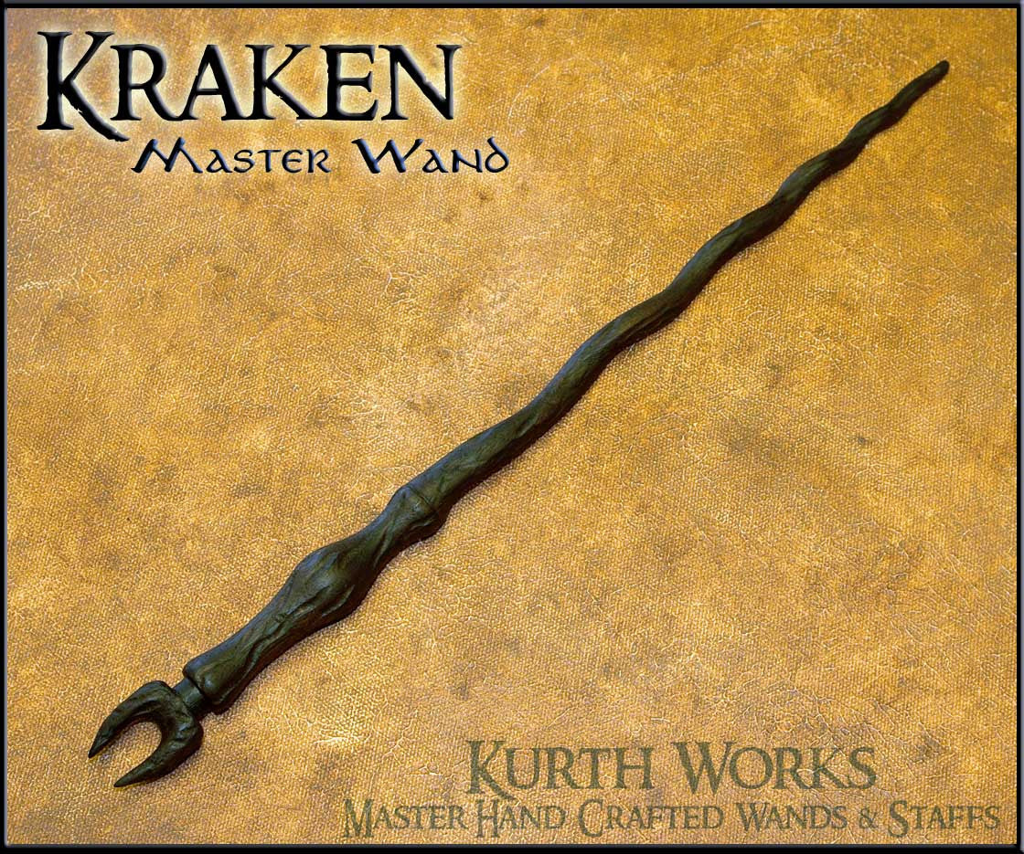 Kracken Wizard Spiraled Magic Wand