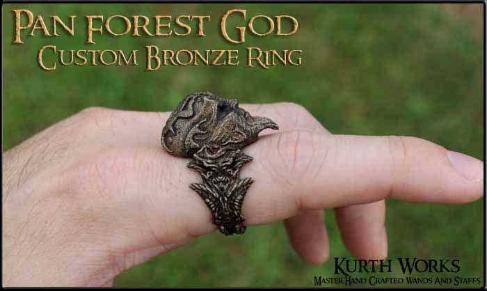 Pan Forest God Bronze Custom Ring