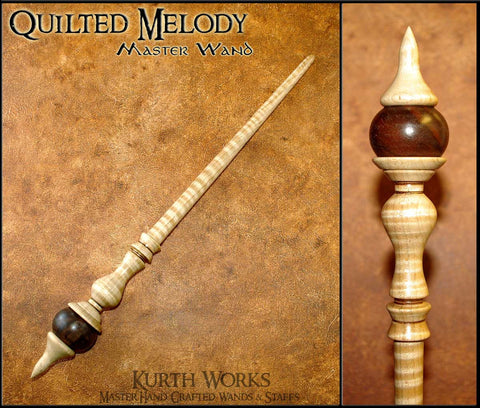 Quilted Maple Wizard Magic Wand
