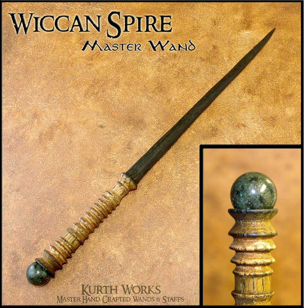 Wiccan Spire Wizard Magic Crystal Wand