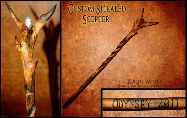 Odyssey Wizard Custom Crystal Spiraled Magic Wand