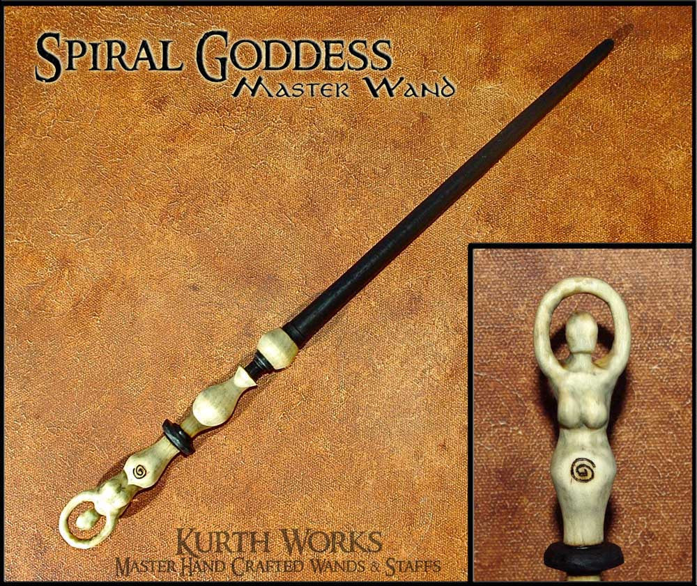 Spiral Goddess Wizard Magic Wand