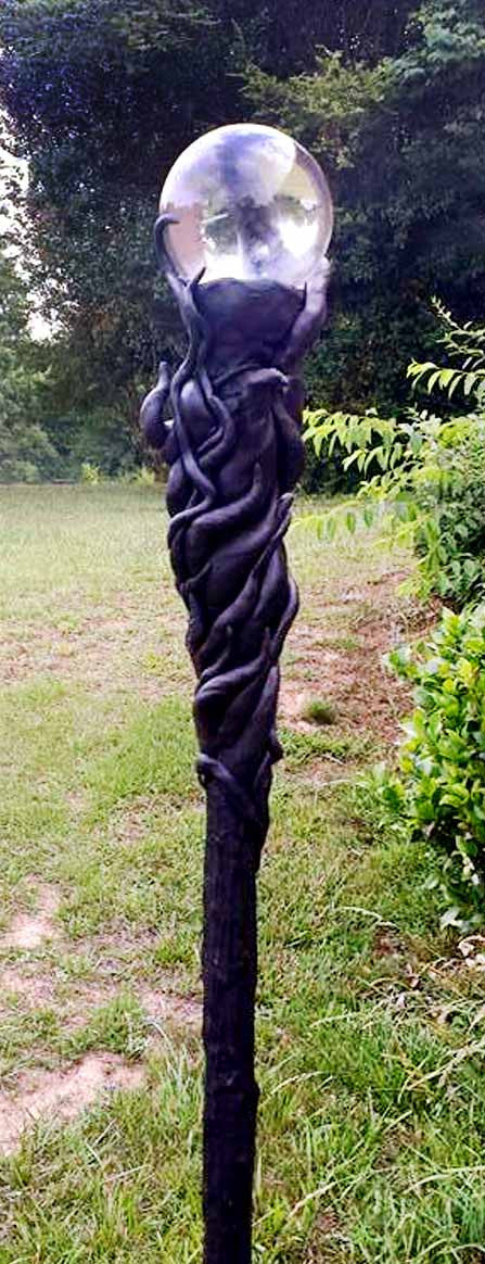 Vine Covered Crystal Wizard Staff