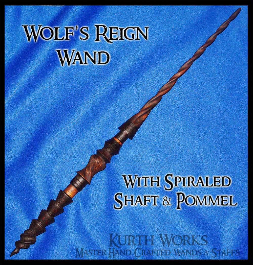 Wolf's Reign Spiraled Pommel Wizard Magic Wand