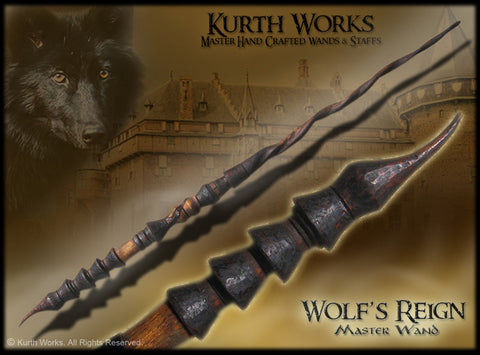 Wolf's Reign Spiraled Wizard Magic Wand